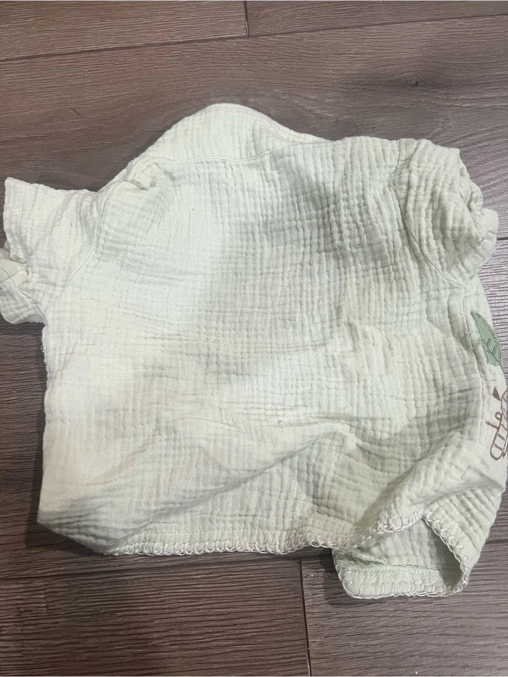 Rabbit & Bear Light Green Baby Safari Set with Giraffe & Crocodile Embroidery